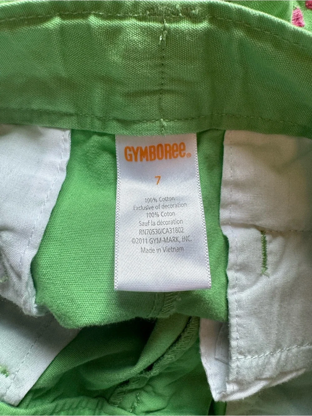 Y2K Gymboree Girl Shorts Size 7/8 Adjustable Colorful Play Clothes